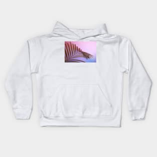 Leaves Photography With a Purple and Pink Gradient Kids Hoodie